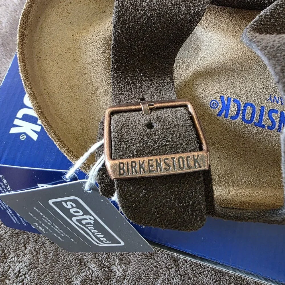 Birkenstock Arizona Soft Footbed Suede Sandals Mocca Women’s 6 EU 37 Regular NWT - Picture 15 of 16